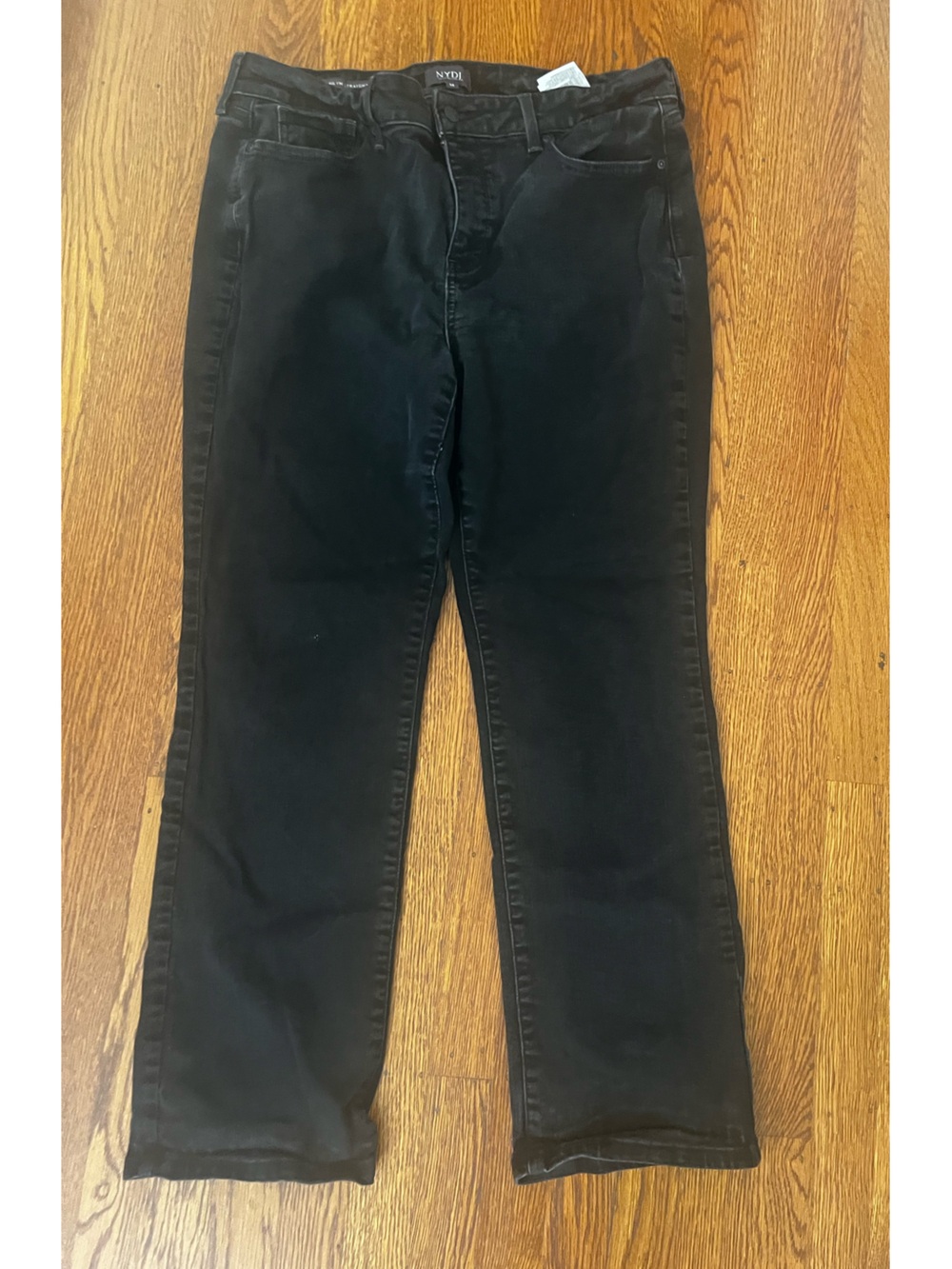 NYDJ Black Marilyn Straight-Leg Jeans for Women